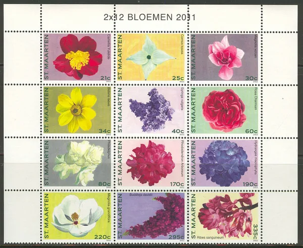 St Maarten 16-27 Flowers 2011 MNH