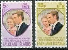 220-221 Falkland Princess Anne Wedding 1973 MNH