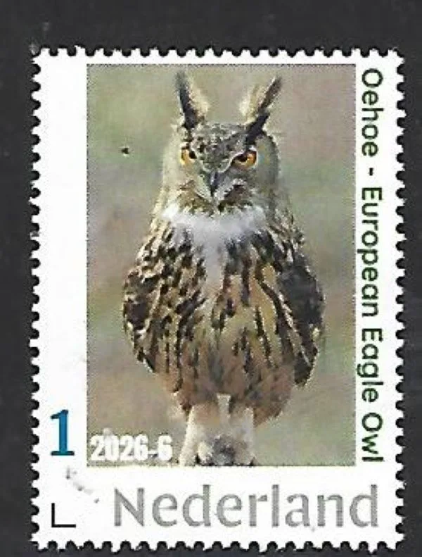 Nederland 2026-6 Uil Owl: Oehoe European Eagle owl postfris/mnh