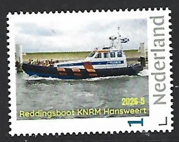 Nederland 2026-5 Reddingsboot Lifeboat: Hansweert KNRM postfris/mnh