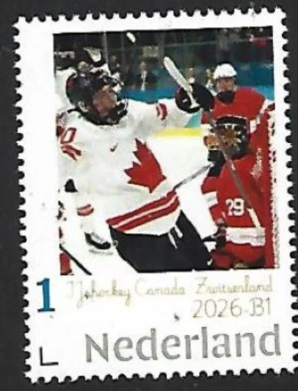 Nederland 2026-B1 IJshockey Icehockey: Canada-Zwitserland postfris/mnh