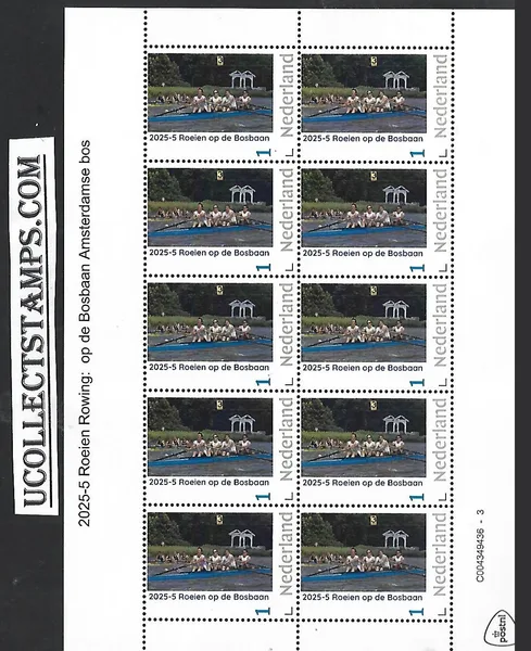 Nederland 2025-5 Roeien RowingL op de Bosbaan Amsterdam sheet postfris/mnh