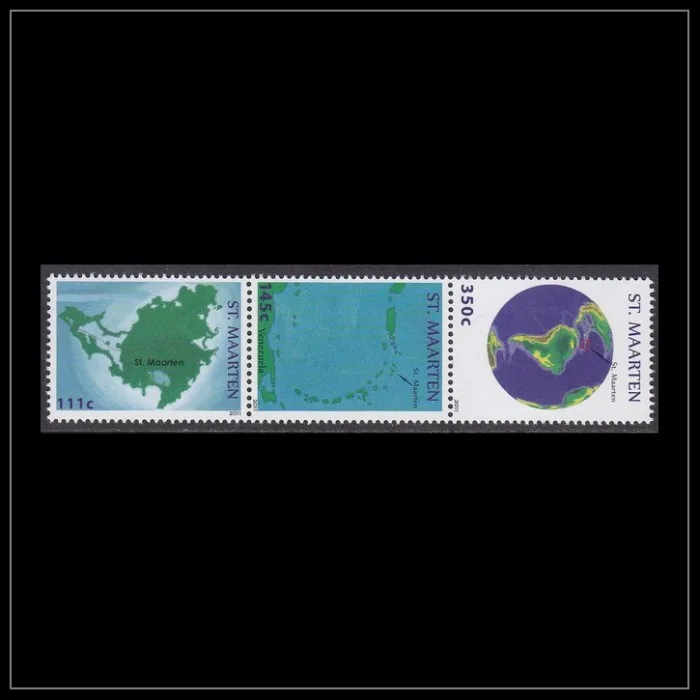 St Maarten 28-30 Landkaarten-maps 2011 postfris/mnh