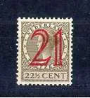 Nederland 224 opdruk in rood 1929 postfris