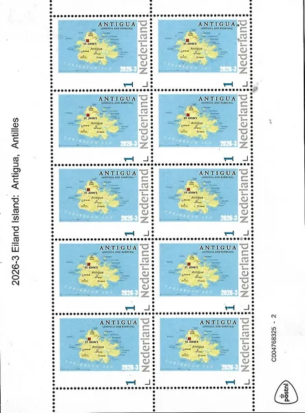 Nederland 2026-3 Eiland Island: Antigua sheetlet postfris/mnh