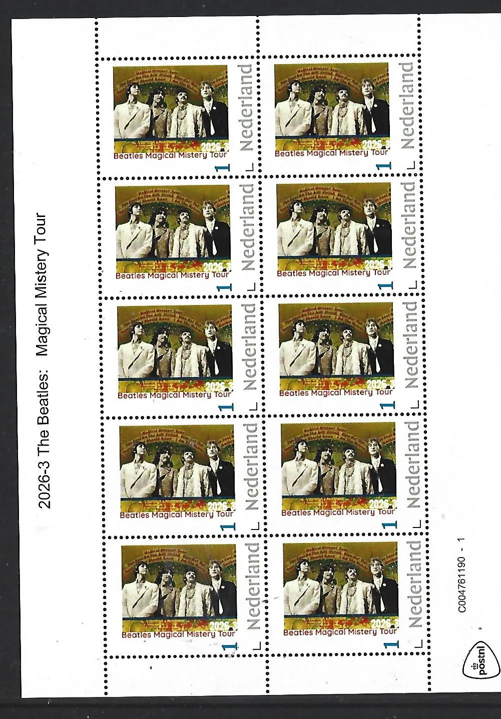 Netherlands 2026-3 The Beatles: Magical Mystery Tour sheet MNH