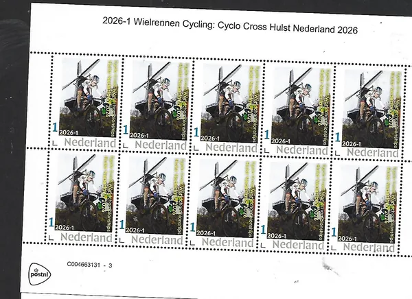 Netherlands 2026-1 Cycling: Cyclo Cross World Championships 2026 sheet MNH