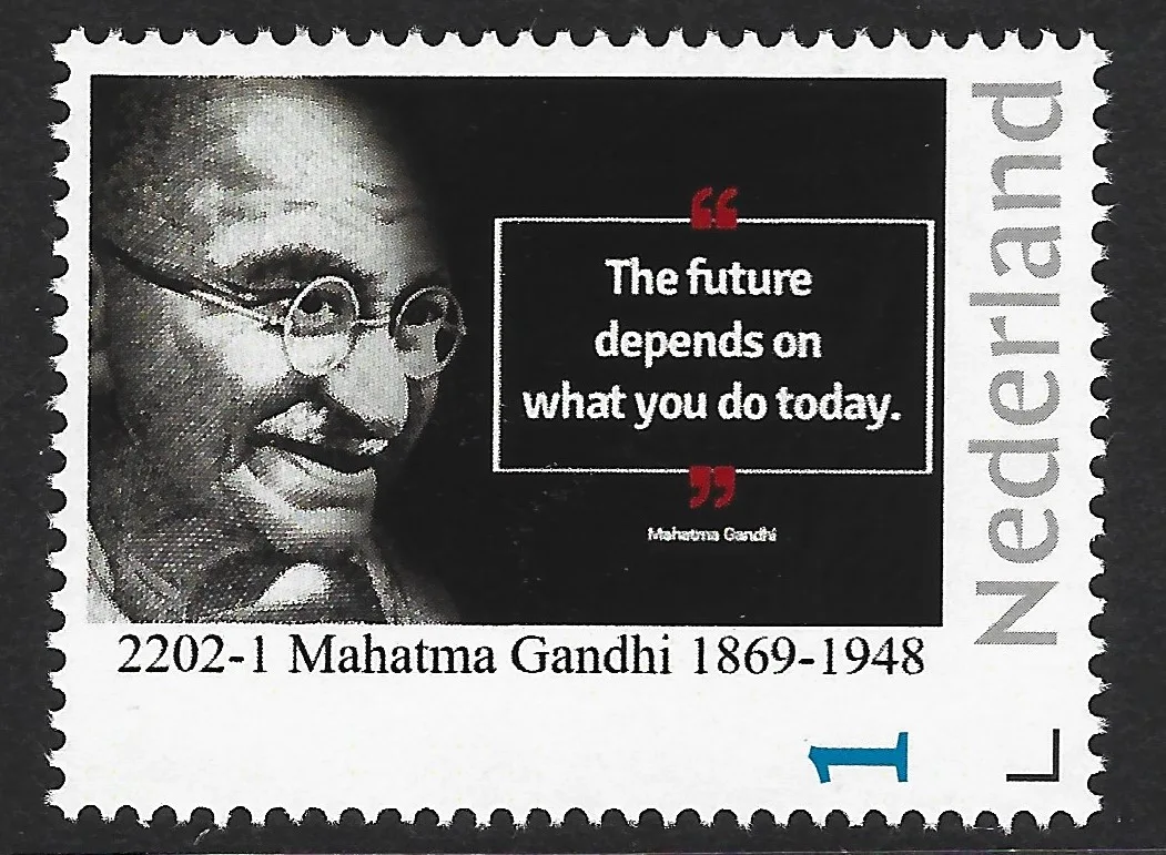 Niederlande 2022-1 Mahatma Gandhi Zitat postfrisch/mnh