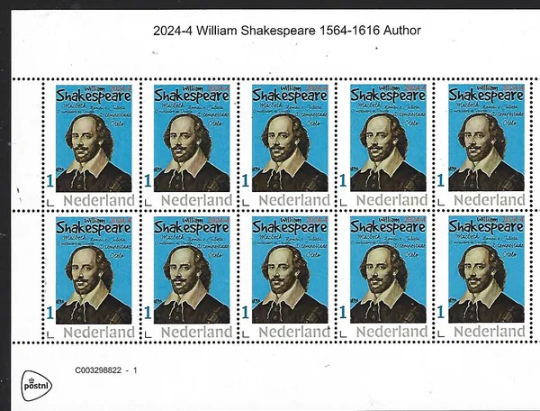 Nederland 2024-4 William Shakespeare sheetlet postfris/mnh