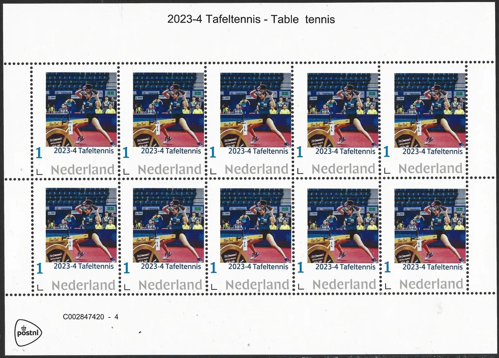 Niederlande 2023-4 Tischtennis Bogen postfrisch/mnh