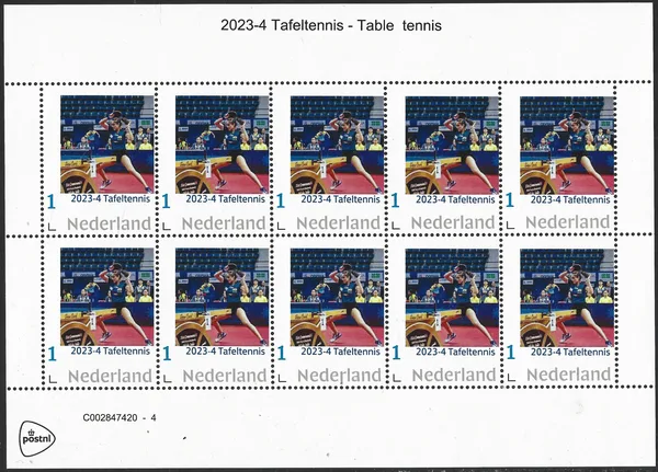 Netherlands 2023-4 Table tennis sheetlet MNH