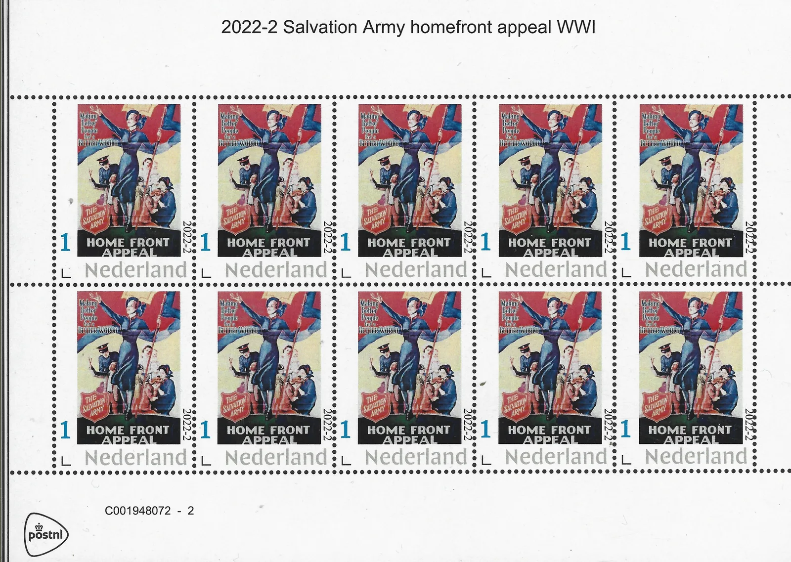 Niederlande 2022-2 Leger des Heils Salvation Army Bogensatz postfrisch/ungebraucht