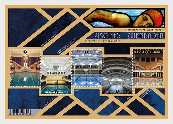 Belgium 2021 Swimming pools sheet MNH