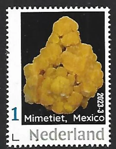 Nederland 2026-3 Mineraal Mineral: Mimetite Mexico postfrsi/mnh