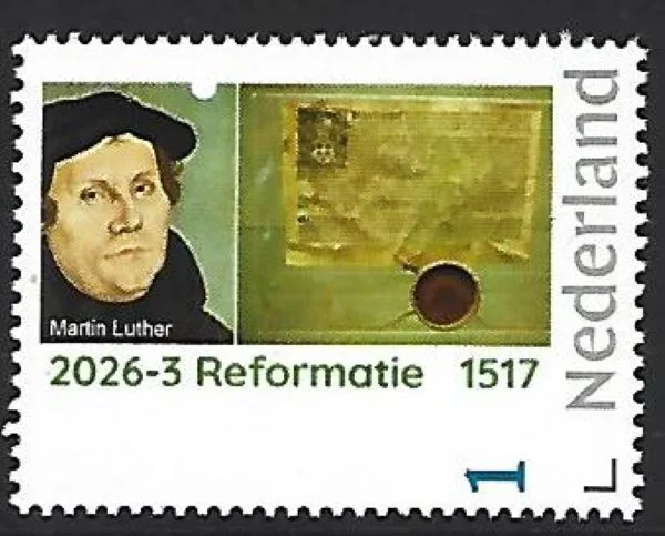 Netherlands 2026-3 Maarten Luther: Luther Martin-Portrait-Indulgence Letter MNH