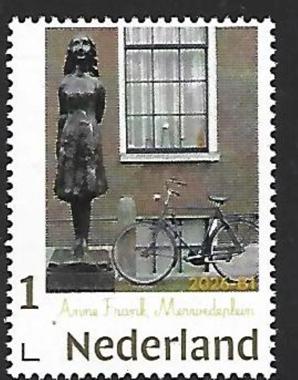 Nederland 2026-B1 Anne Frank: Amsterdam Honours Anne Frank Merwedeplein GOLD1 MISPRINT postfris/mnh