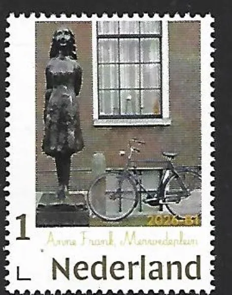 Nederland 2026-B1 Anne Frank: Amsterdam Honours Anne Frank Merwedeplein GOLD1 MISPRINT postfris/mnh
