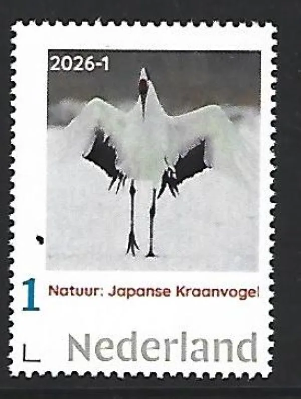 Nederland 2026-1 Nature Kraanvogel Japanese Crane postfris/mnh
