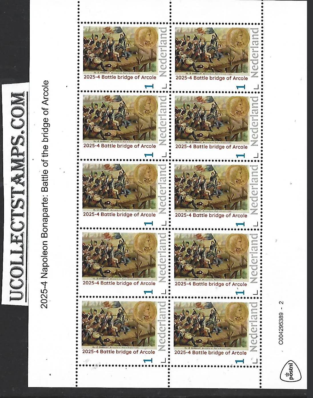 Nederland 2025-4 Napoleon: Napoleon Bonaparte Battle Arcole sheet postfris/mnh