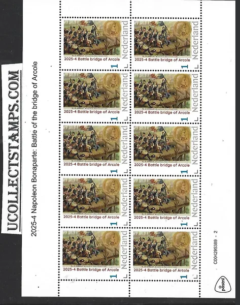 Netherlands 2025-4 Napoleon: Napoleon Bonaparte Battle Arcole sheet MNH