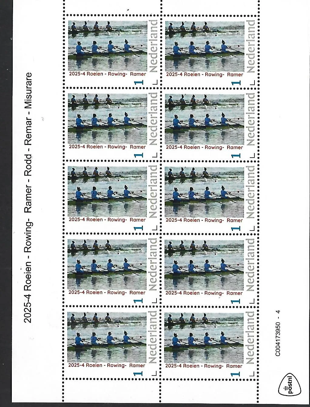 Nederland 2025-4 Roeien Rowing sheetlet postfris/mnh