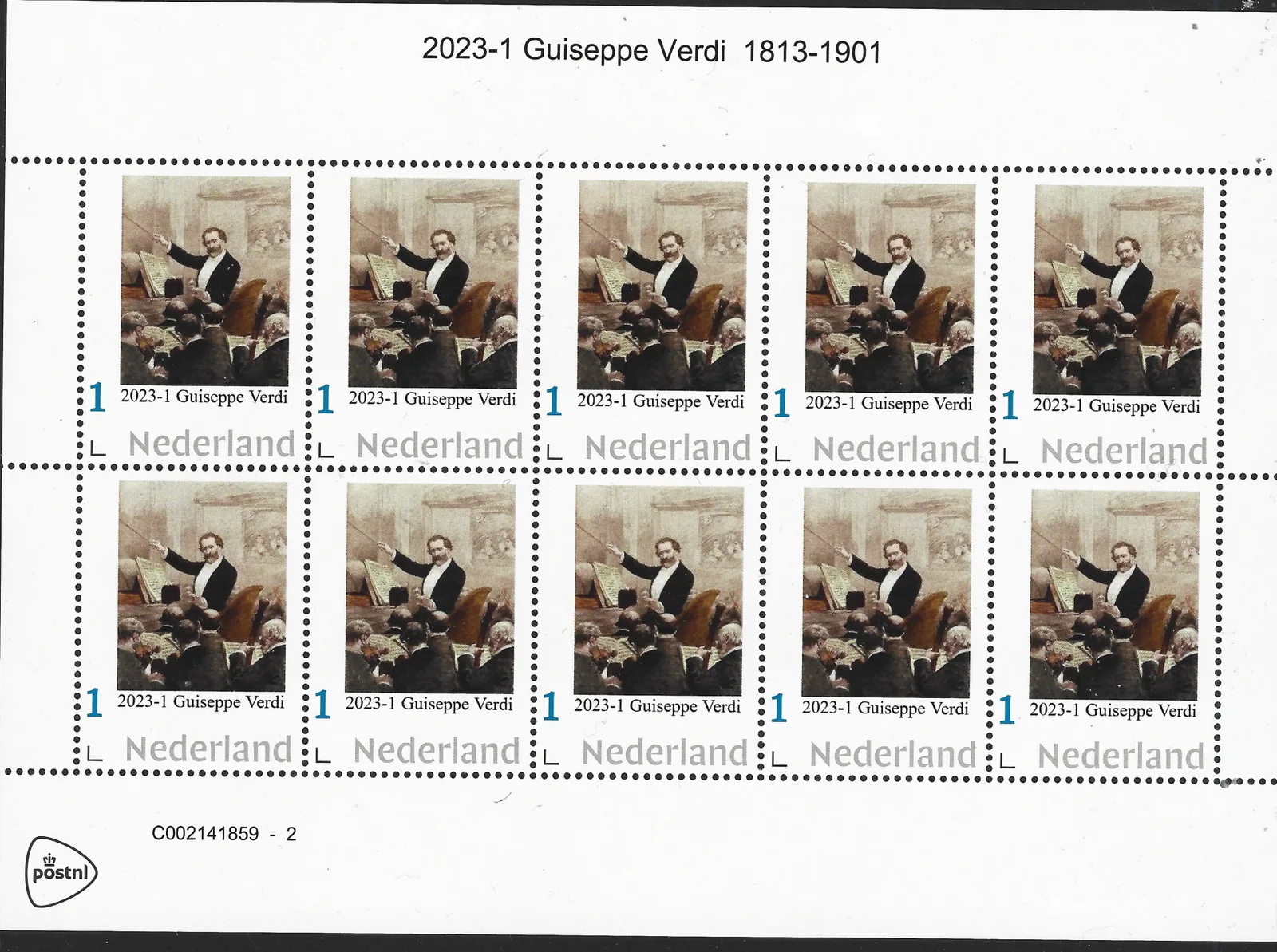 Niederlande 2023-1 Giuseppe Verdi Komponist Vel-Sheetlet postfrisch/mnh