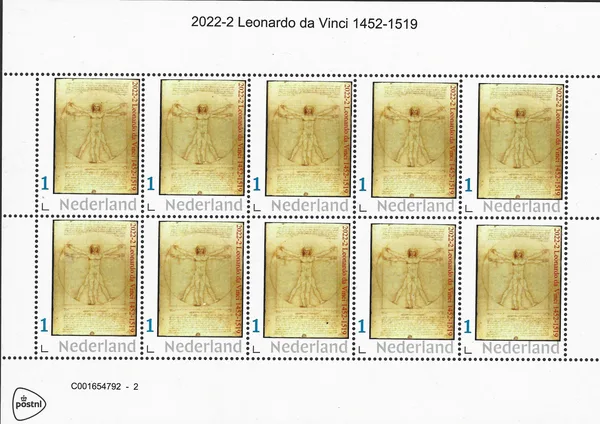 Netherlands 2022-2 Leon daVinci 1452-1591 sheetlet MNH