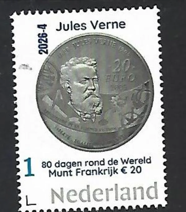 Nederland 2026-4 Jules Verne: la tour a 80jours coin France postfris/mnh
