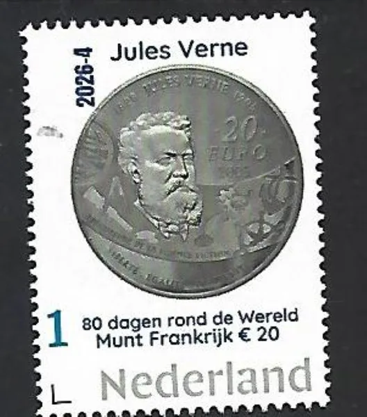 Nederland 2026-4 Jules Verne: la tour a 80jours coin France postfris/mnh