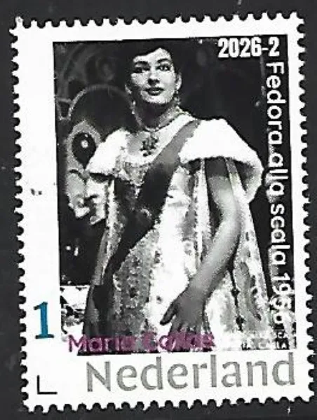 Nederland 2026-2 Maria Callas: Fedora alla scala postfris/mnh