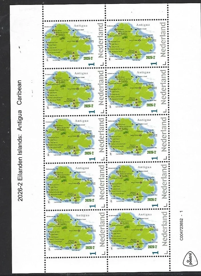 Netherlands 2026-2 Island: Antigua Caribbean sheet MNH