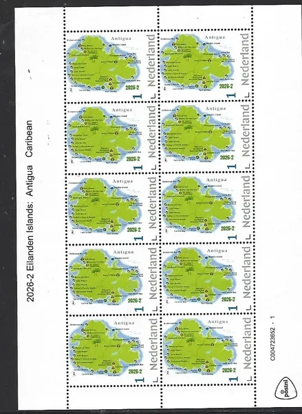 Netherlands 2026-2 Island: Antigua Caribbean sheet MNH