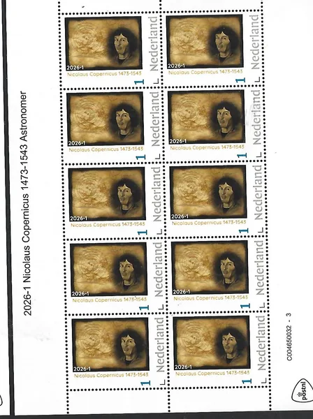 Nederland 2026-1 Nicolaus Copernicus: Astronomer 1473-1543 sheet postfris/mnh