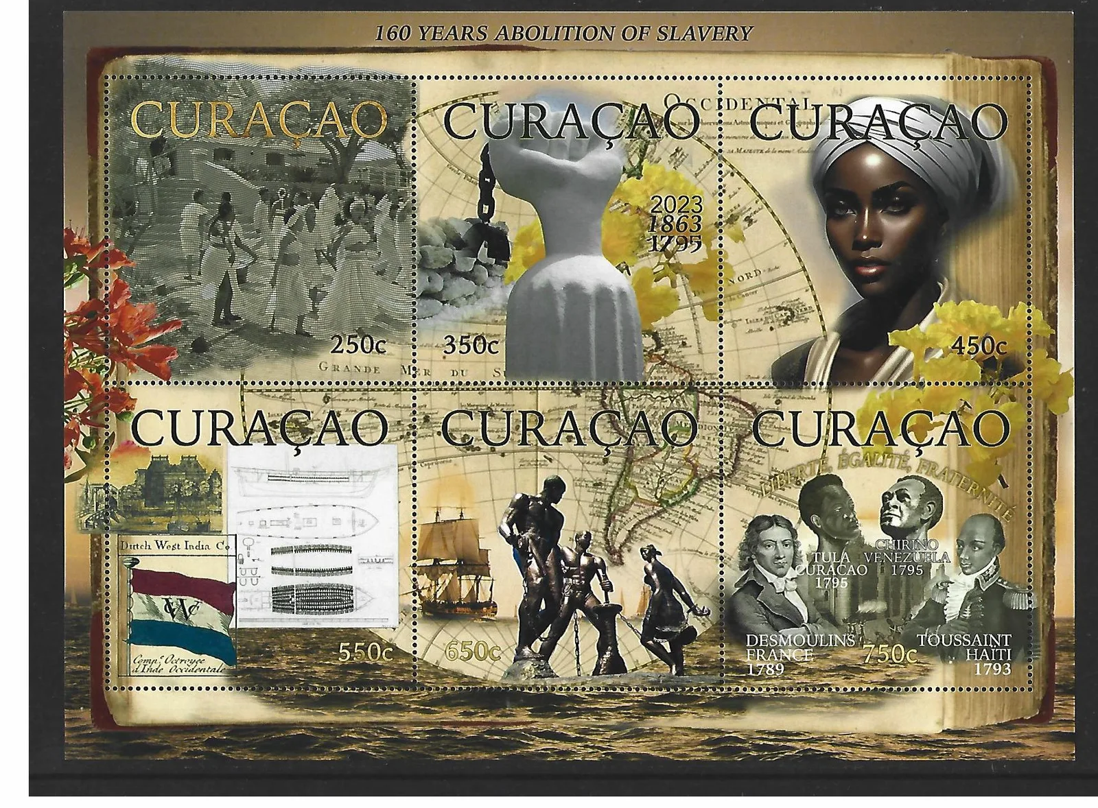 Curacao 2023 Afschaffing slavernij Abolition of Slavery blok-m/s postfris/mnh