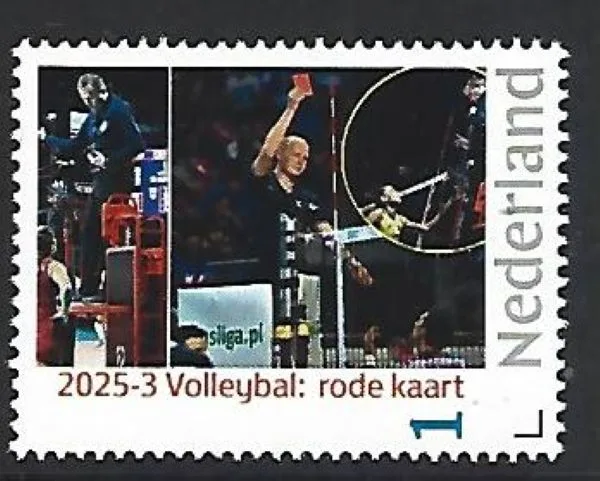 Nederland 2025-3 Volleybal Volleyball red card postfris/mnh