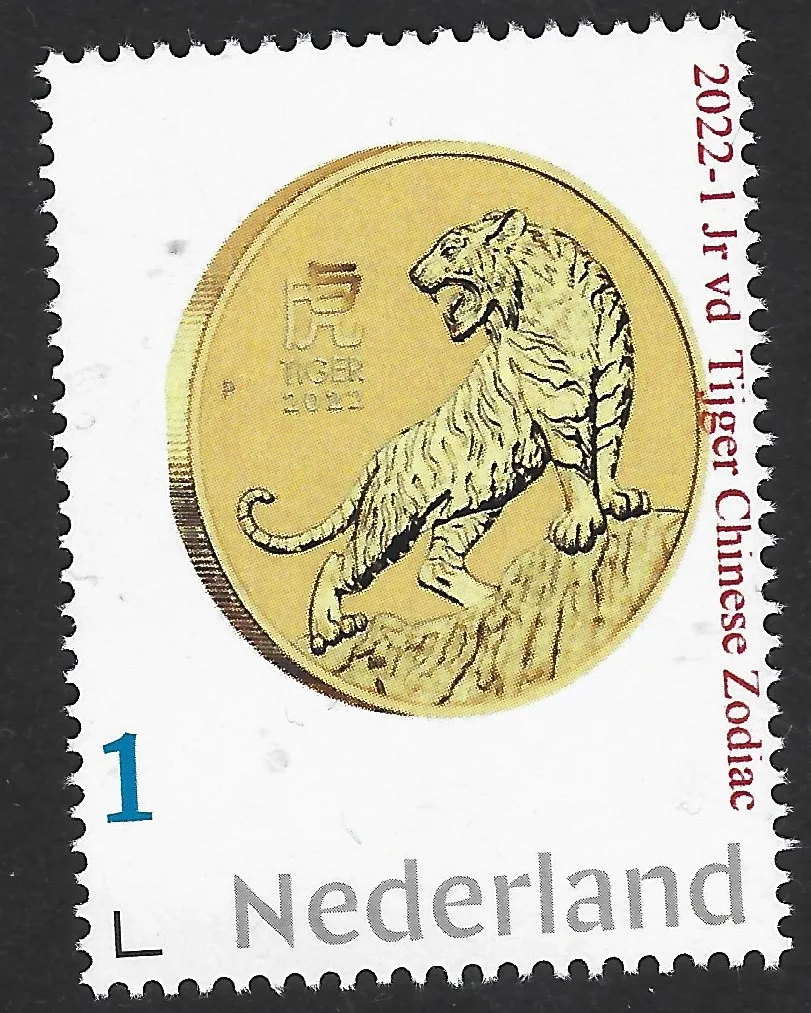 Niederlande 2022 Jahr des Tigers Chinesischer Tierkreis M/S