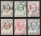 454-459 prinsessenzegels 1946 gestempeld
