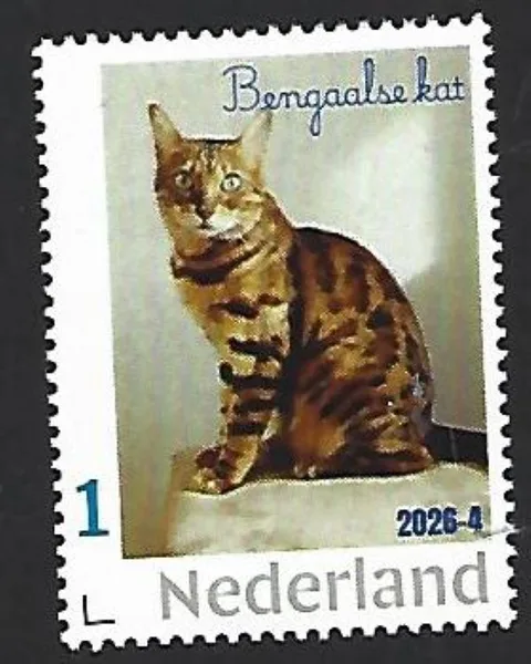 Nederland 2026-4 Kat Cat: Bengaalse kat Bengal postfris/mnh