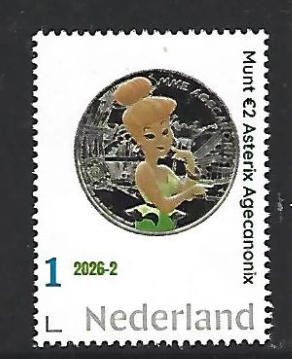 Netherlands 2026-2 Coin on stamp Asterix Agecanonix MNH