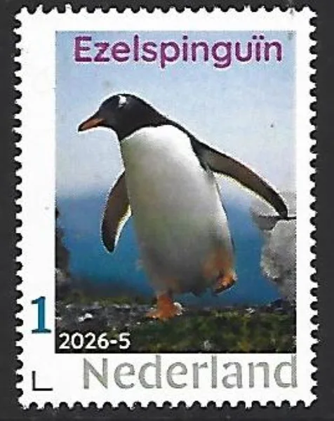 Nederland 2026-5 Pinguïn Penguin: Ezelspinguïn Gentoo penguin postfris/mnh