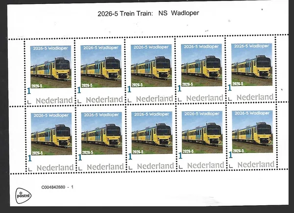 Netherlands 2026-5 Train: Wadloper NS sheet MNH