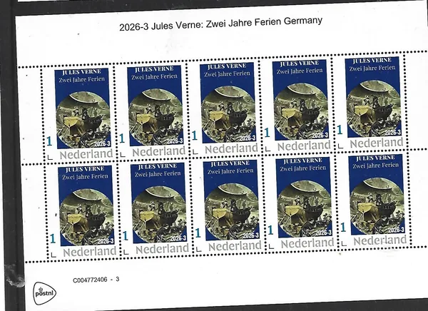 Nederland 2026-3 Jules Verne: Zwei jahre Ferien Germany sheet postfris/mnh