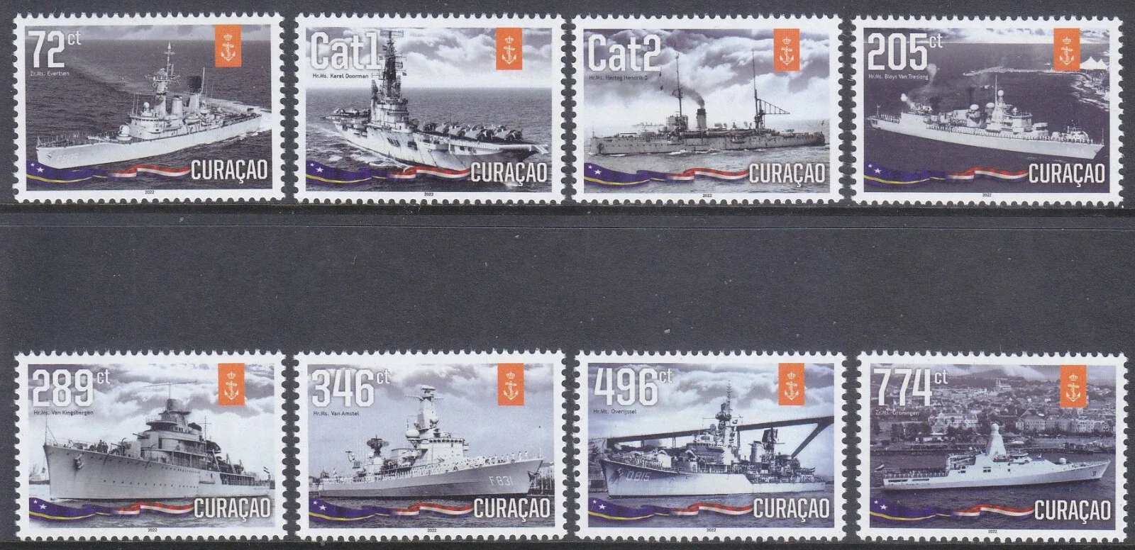 Curaçao 2022 Dutch navy ship MNH