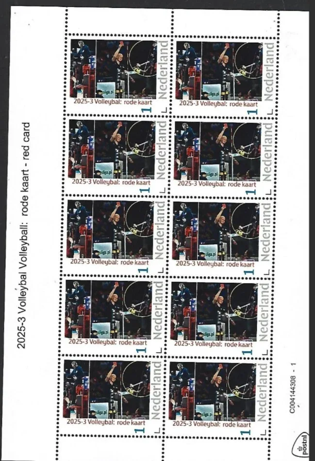 Netherlands 2025-3 Volleyball red card sheetlet MNH