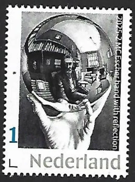 Netherlands 2025-2 MC Escher hand with reflection MNH