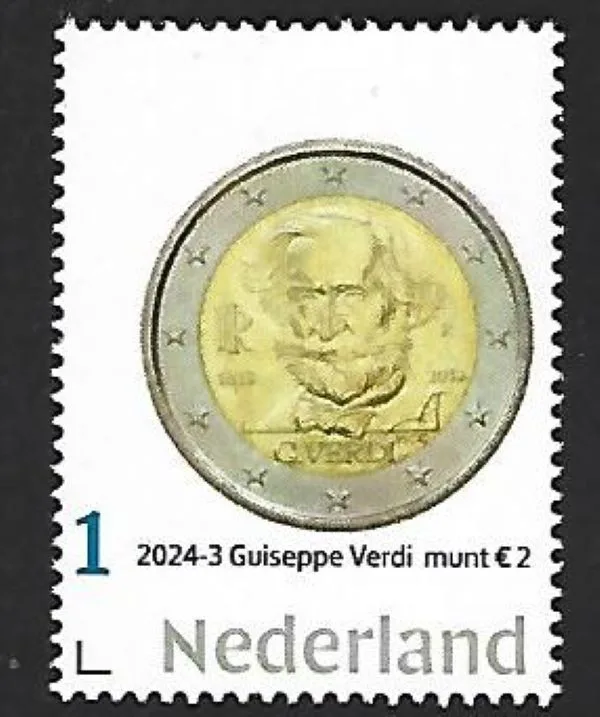 Niederlande 2024-3 Giuseppe Verdi 2-Euro-Münze Italien postfrisch/unzirkuliert