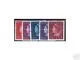 D20-D24 Dienstzegels opdruk Cour Internationale de justice 1947 gestempeld