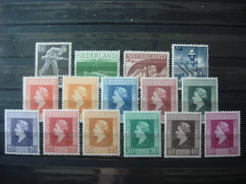 Nederland 428-442 Bevrijdingzegels 1944-1946 postfris/mnh
