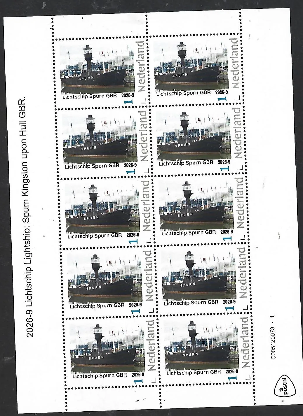 Nederland 2026-9 Lichtschip Lightship: Spurn Gr.Britain sheet postfris/mnh