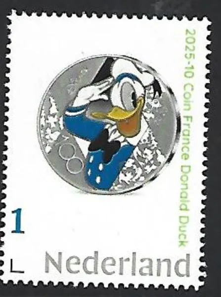 Nederland 2025-10 Coin Disney Donald Duck France €10 postfris/mnh